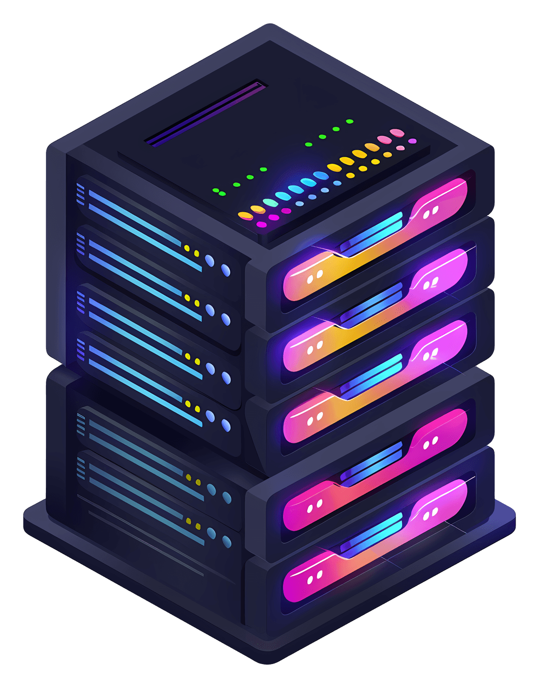 Server stack illustratie